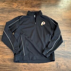Cutter & Buck Black 1/4 Zip Pullover NFL Washington Redskins Patch